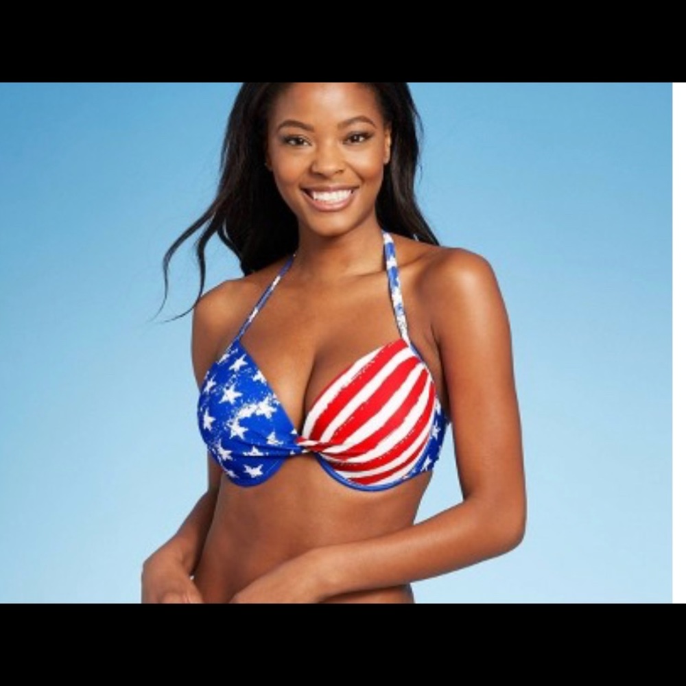 American Flag Bikini Top